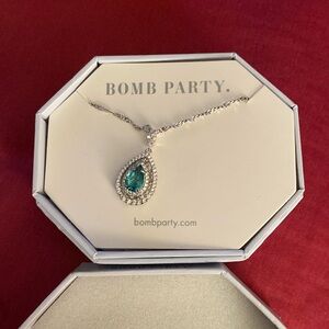 Bomb party lab created pariba topaz necklace